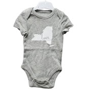 Wholesale - 3-6 Month Gray State Onesie- New York C/P 48, UPC: 885114880799